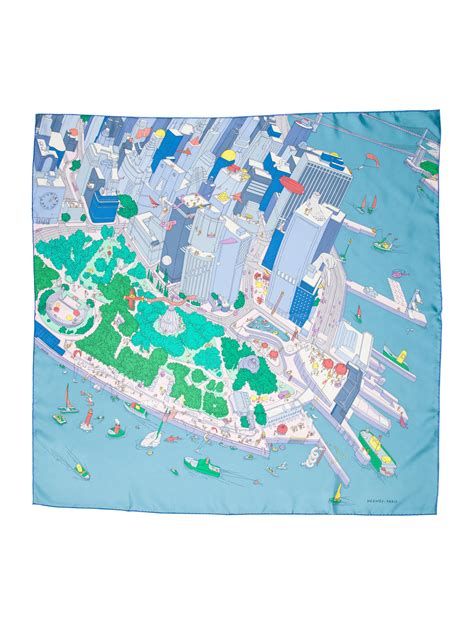 hermes scarf battery park|Hermès’ Limited Edition “The Battery New York” Scarf.